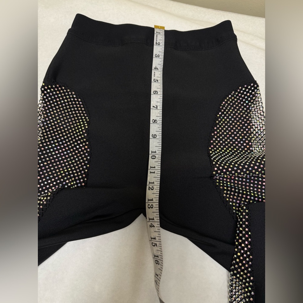 ◼️NWT;AKIRA Black and White Mesh Flare Pants◼️ - Picture 4 of 10